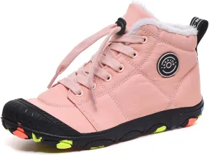 Barefoot Shoes Kids Boys Girls Trail Running Shoes Minimalist Zero Drop Sole Cotton Boots Fur Lined Hiking Walking Shoes (Little Kid/Big Kid)
