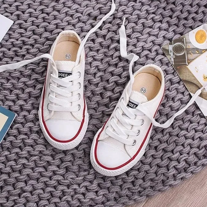 Girl's Canvas Sneakers Casual Style All Season Toddler Little Kid