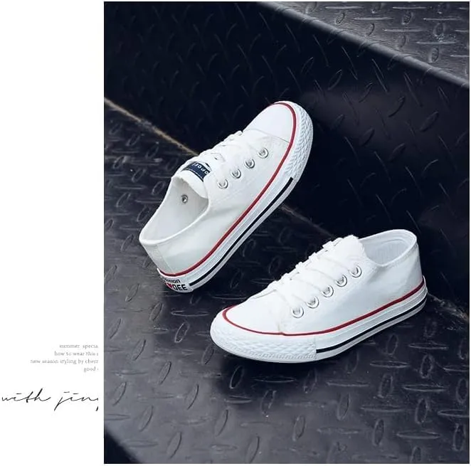 Girl's Canvas Sneakers Casual Style All Season Toddler Little Kid