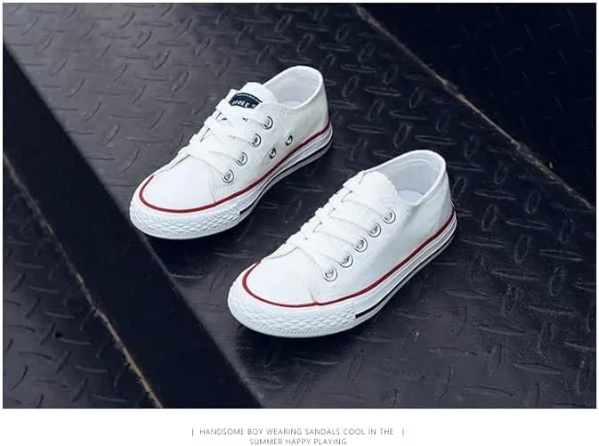Girl's Canvas Sneakers Casual Style All Season Toddler Little Kid