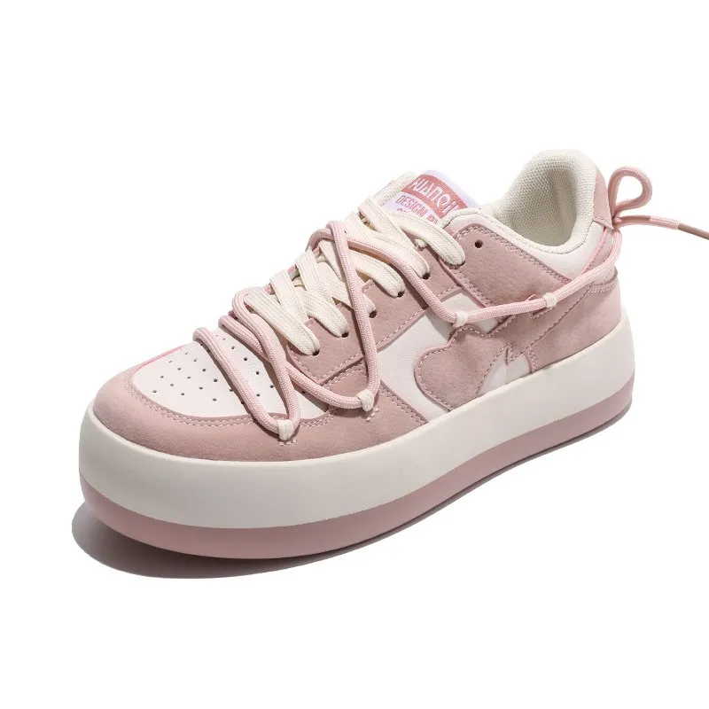 Kawaii Fashion Pink All-match Platform Sneakers