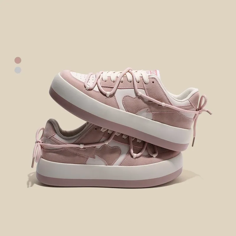 Kawaii Fashion Pink All-match Platform Sneakers