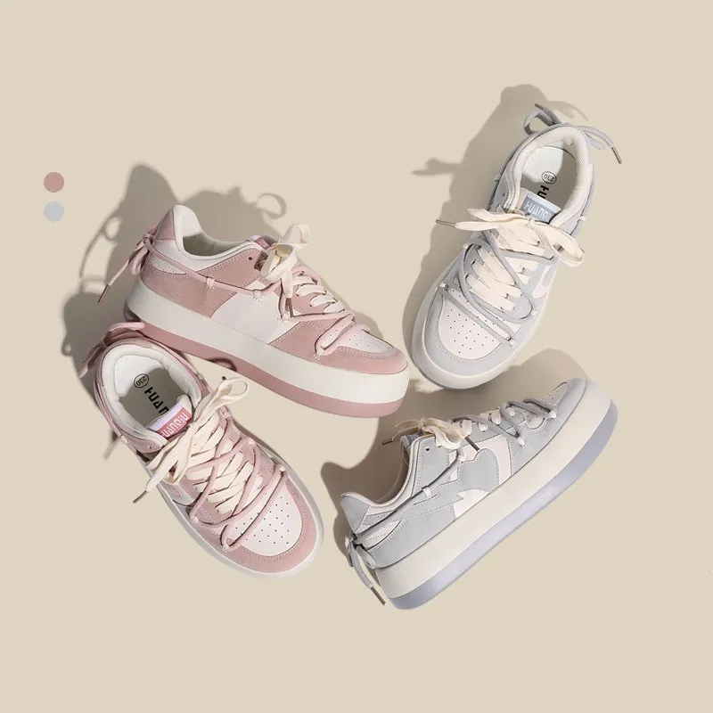 Kawaii Fashion Pink All-match Platform Sneakers