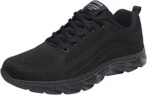 Mens Summer Mesh Hiking Sneaker Breathable Solid Color Casual Running Shoes Comfortable Lighweight Sneakers Soft Sole Non Slip Comfy Outdoor Walking Shoes