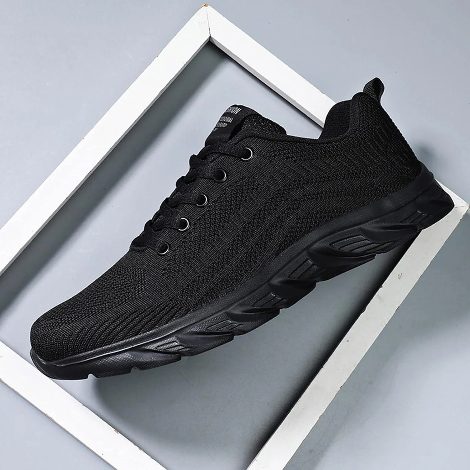 Mens Summer Mesh Hiking Sneaker Breathable Solid Color Casual Running Shoes Comfortable Lighweight Sneakers Soft Sole Non Slip Comfy Outdoor Walking Shoes