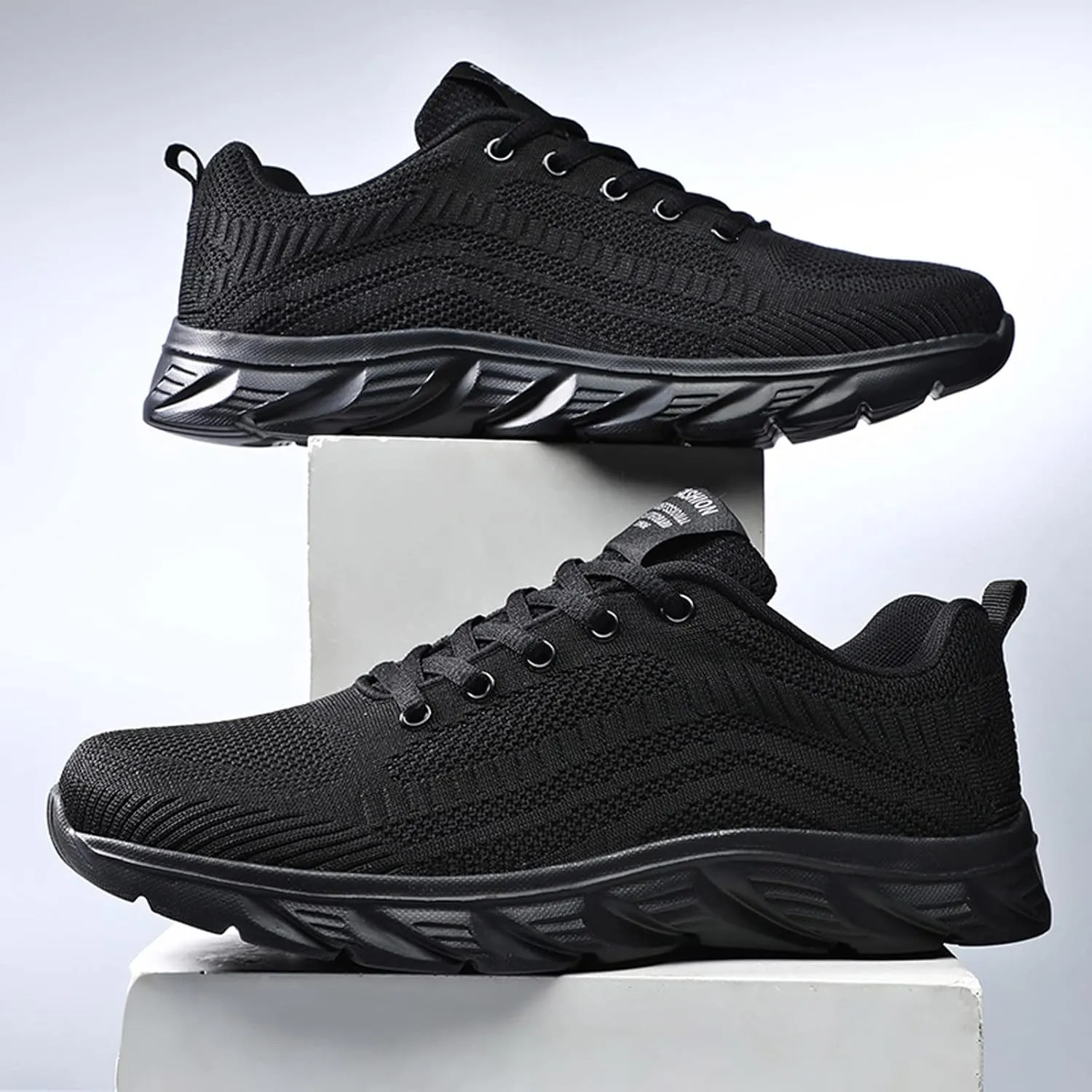 Mens Summer Mesh Hiking Sneaker Breathable Solid Color Casual Running Shoes Comfortable Lighweight Sneakers Soft Sole Non Slip Comfy Outdoor Walking Shoes