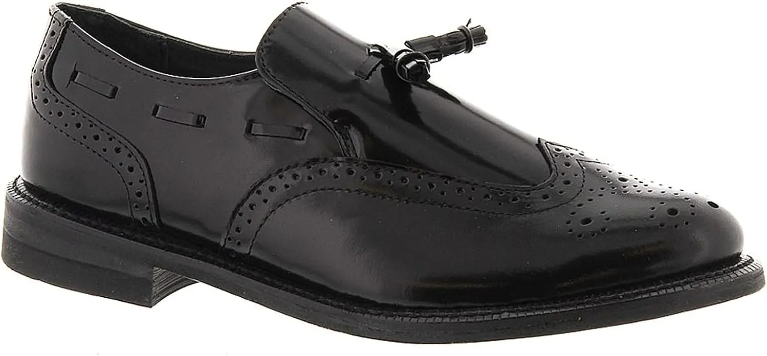 Men's Wingtip Slip-On, 12 4E US, Black