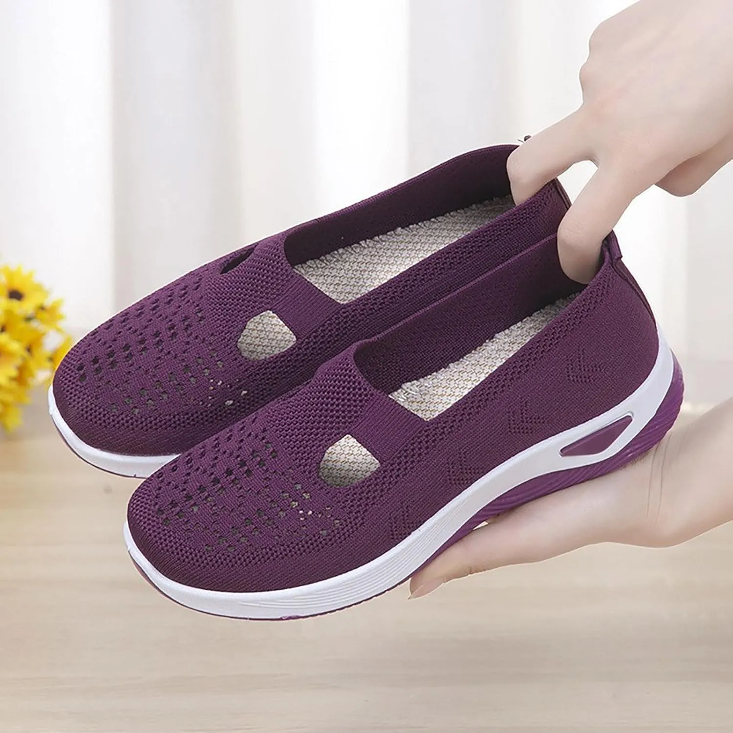 Orthopedic Shoes for Women 2025 New Women's Woven Mens Dress Shoes Lightweight Women Casual Shoes Brown Sneakers Platform Tennis Shoe Loafers Casual Slip On