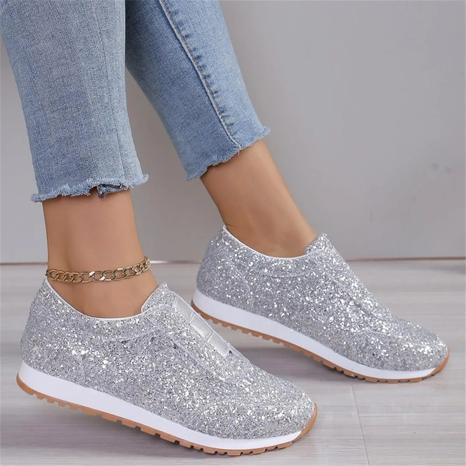 Orthopedic Shoes for Women Platform Sneakers for Women Slip On Loafers for Women Comfort Brown Dress Shoes for Men Casual Round Head Deals of The Day