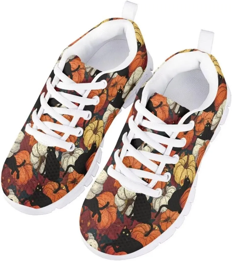 Pinupub Youth Kids Running Shoes Breathable Soft Sports Non Slip Durable Casual Lace Up Sneakers
