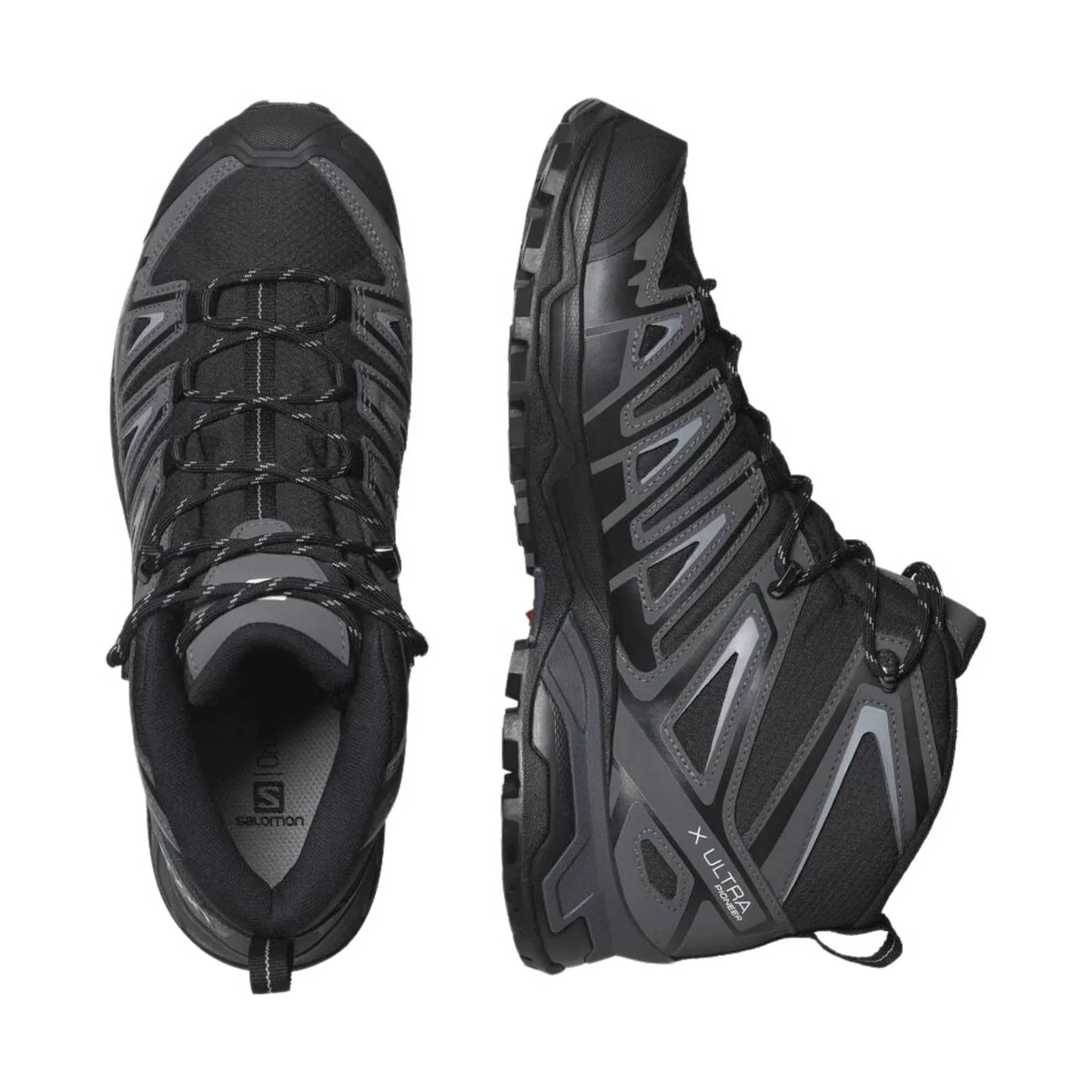 Salomon Men's X Ultra Pioneer Mid Waterproof Hiking Boots - Black/Magnet/Monument - ONLINE STORE CREDIT/EXCHANGE ONLY