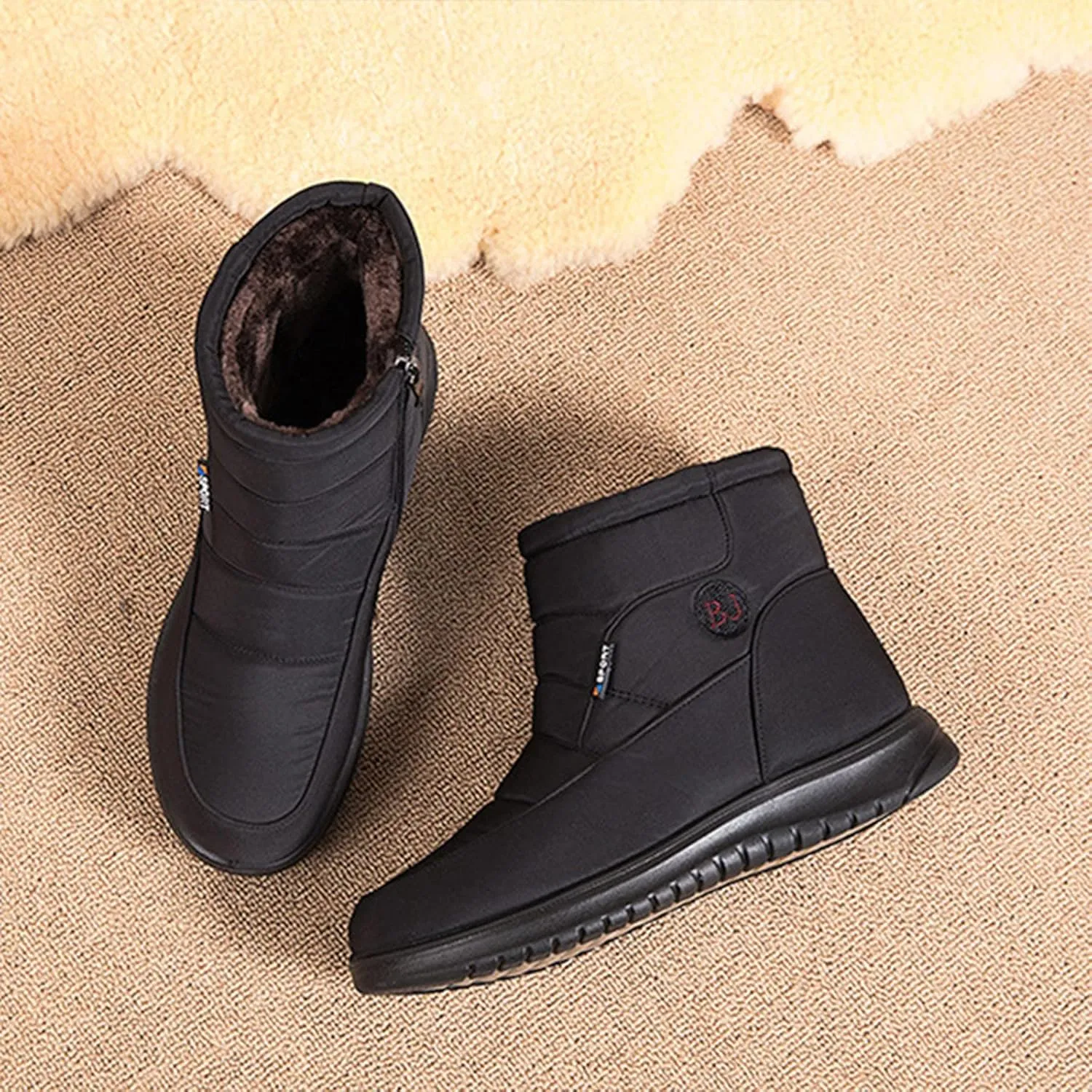 Snow Boots for Women Waterproof Ankle Boots Outdoor Non-Slip Booties Comfortable Shoes Warm Soft Fur Lined Winter Boots