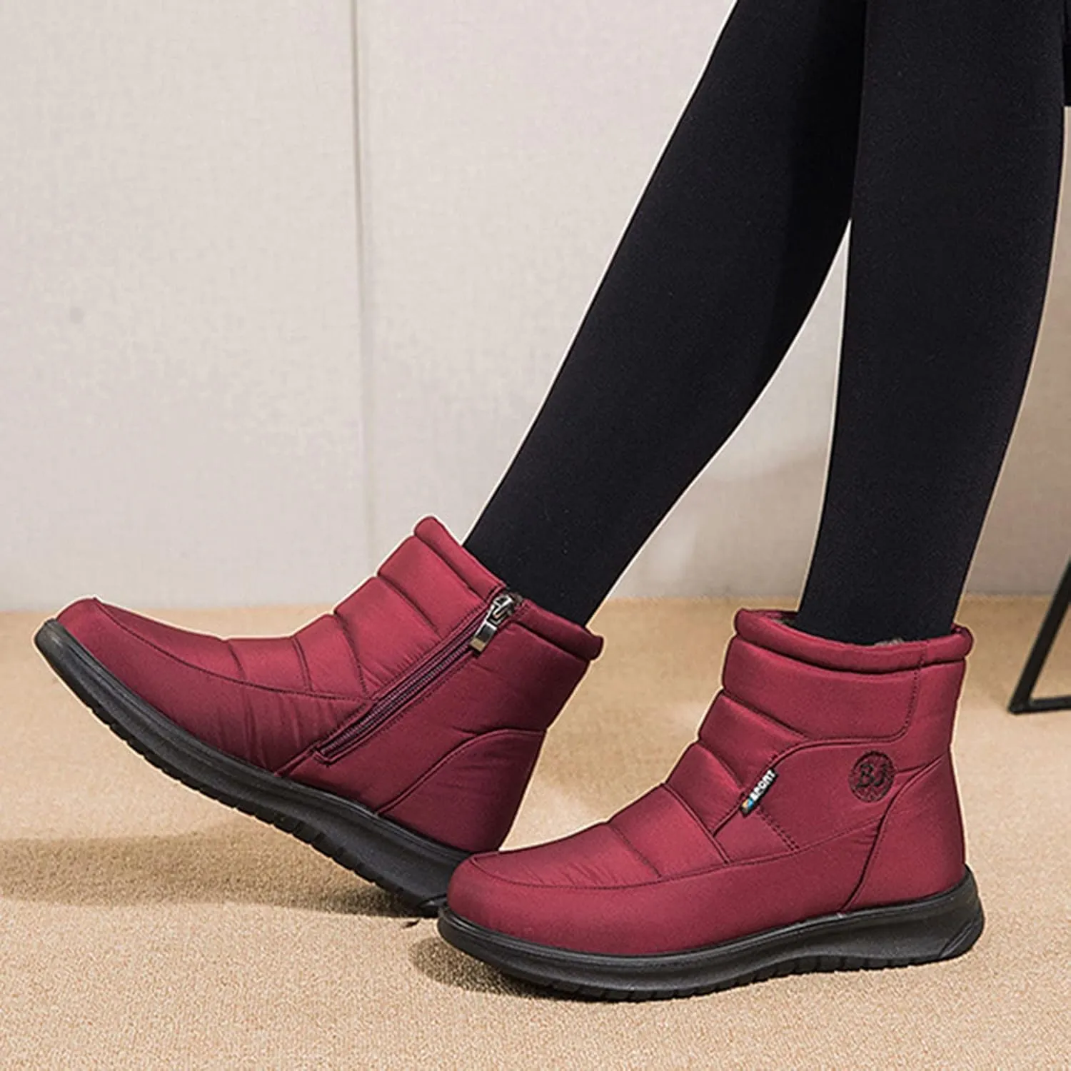 Snow Boots for Women Waterproof Ankle Boots Outdoor Non-Slip Booties Comfortable Shoes Warm Soft Fur Lined Winter Boots