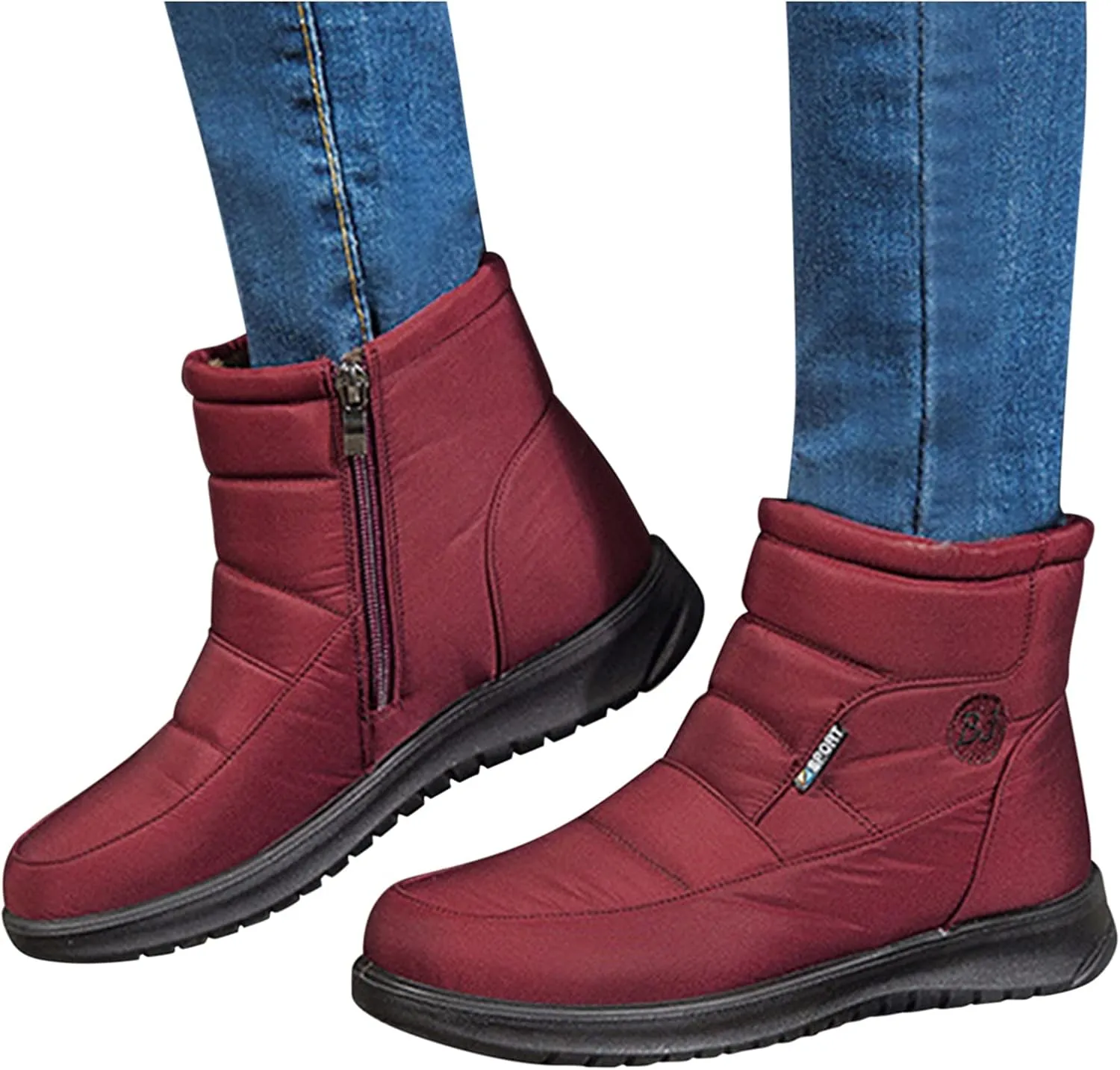 Snow Boots for Women Waterproof Ankle Boots Outdoor Non-Slip Booties Comfortable Shoes Warm Soft Fur Lined Winter Boots