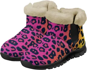 Womens Fuzzy Boots Winter Comfy Plush Warm Fur Lined Lining Snow Boot Waterproof Comfortable Slip On Outdoor Walking Hiking Booties