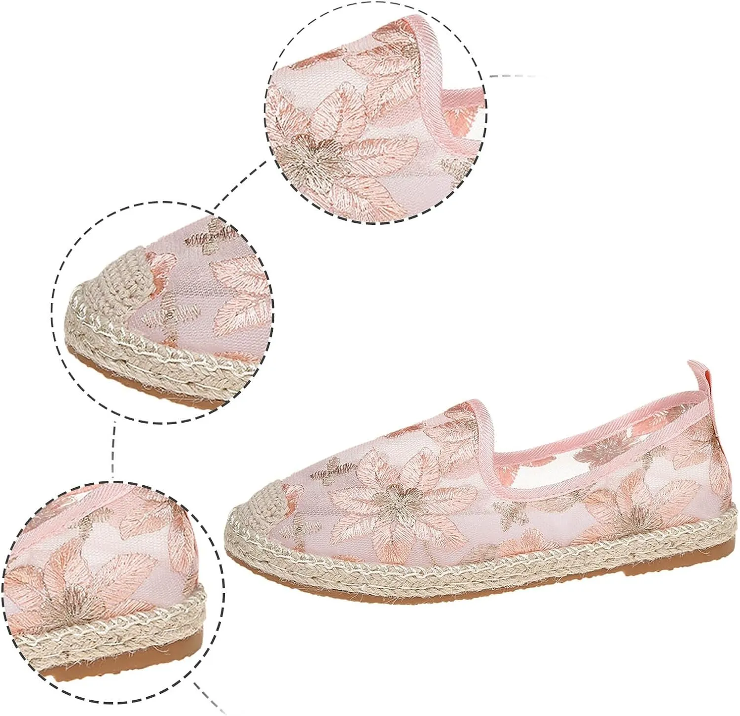 Women's Summer Fashion Solid Color Mesh Flower Casual Shoes Non Slip Breathable Slip On Casual Skate Shoes